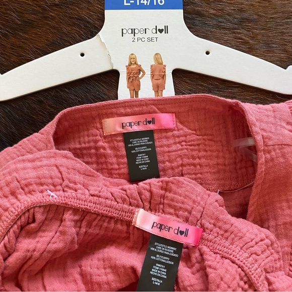 NWT PAPER DOLL 2 pc COTTON SET SHORTS/TOP - Picture 8 of 8